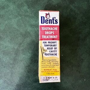 Antique Vintage Dent's Toothache Drops